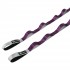 Лента стропа с петлями для растяжки STRETCHING STRAP EZOUS I-02 10 петель серый-фиолетовый