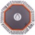 Фитнес батут для джампинга восьмиугольный с ручкой FI-2903 ø91см черный-оранжевый