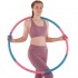 Обруч для похудения Hula Hoop JS-6015 - Разборной, 6 секций, Розово-голубой