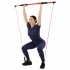 Палка гимнастическая с эспандерами Gym Stick Sport Trade F-931 1,3м черный-красный