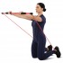 Палка гимнастическая с эспандерами Gym Stick Sport Trade F-931 1,3м черный-красный