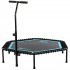 Фитнес батут для джампинга шестиугольный с ручкой LiveUp LP8251 ø135см черный-синий