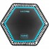 Фитнес батут для джампинга шестиугольный с ручкой LiveUp LP8251 ø135см черный-синий