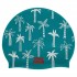 Силиконовая шапочка для плавания MadWave PALM TREE M055330 зеленого цвета