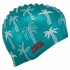 Силиконовая шапочка для плавания MadWave PALM TREE M055330 зеленого цвета