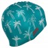 Силиконовая шапочка для плавания MadWave PALM TREE M055330 зеленого цвета