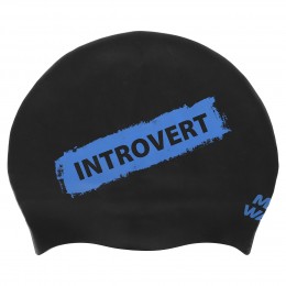 Силиконовая шапочка для плавания MadWave INTROVERT reversible M055336 черный-белый