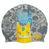 Шапочка для плавания MadWave Junior SUPER HERO M057003 серебряный