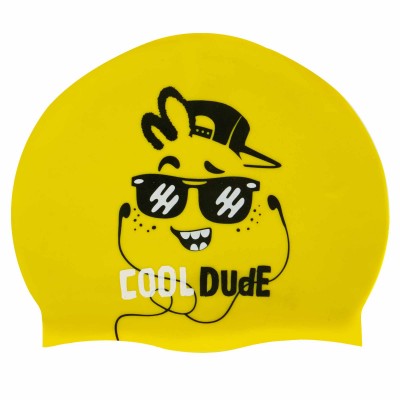 Шапочка для плавания MadWave Junior DUDE M057208 желтая