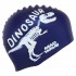 Шапочка для плавания MadWave Junior DINOSAUR M057307 темно-синяя