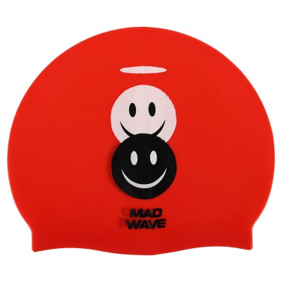 Силиконовая шапочка для плавания MadWave Junior EMOJI M057308