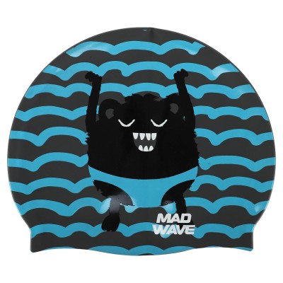 Силиконовая шапочка для плавания MadWave Junior MONSTER M057309