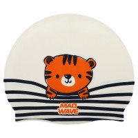 Шапочка для плавания MadWave Junior TIGER M057315 белый