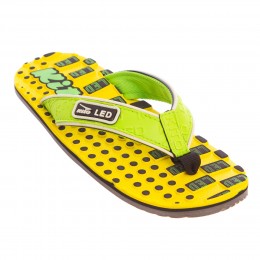Вьетнамки KITO EC4223-GREEN для мальчиков, размер 32-35, желтый-салатовый