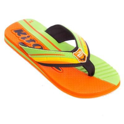 Вьетнамки KITO ETGC9275-ORANGE для мальчиков - оранжевый-салатовый