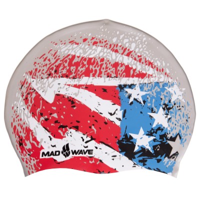 Силиконовая шапочка для плавания MadWave USA M055303001W