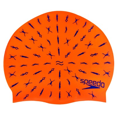 Шапочка для плавания SPEEDO JUNIOR SLOGAN PRINT 808386B966 красный
