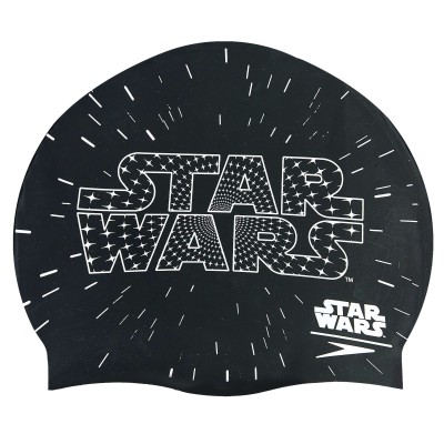 Шапочка для плавания SPEEDO JUNIOR SLOGAN PRINT Star Wars черно-белая