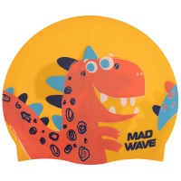 Шапочка для плавания силиконовая MadWave Junior DINO M057916
