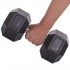 Гантель цельная шестигранная Zelart TA-2679-30 1шт 30кг