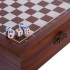 Набор настольных игр в деревянном кейсе 2 в 1 шахматы покер Sport TradeW2518B размер 24,5x18,5х6см
