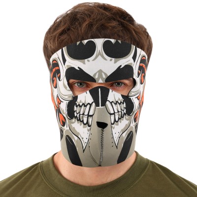 Маска лицевая ветрозащитная креативная термонаушники Sport Trade MS-4344-3 Red Evil Skull черный Маска лицевая ветрозащитная креативная термонаушники Sport Trade MS-4344-3 Red Evil Skull черный