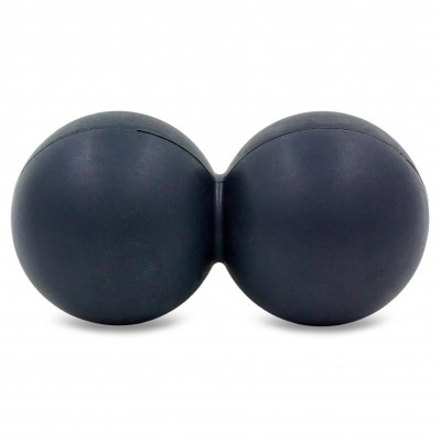 Мяч массажный двойной для МФР и самомассажа Duoball Sport Trade FI-5128 ø6,5см черный