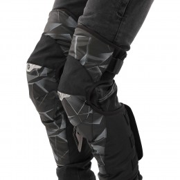 Защитные мотонаколенники SCOYCO K27 M-L, черно-зеленые (пара)