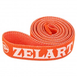 Резинка тканевая для упражнений лента сопротивления LOOP BANDS Zelart FI-1970-L L оранжевый