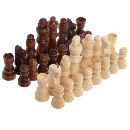Шахматные фигуры пластиковые запасные без игрового поля Sport TradeIG-3103-PLAST-SHAHM размер пешки 2,6 см король 5,4 см