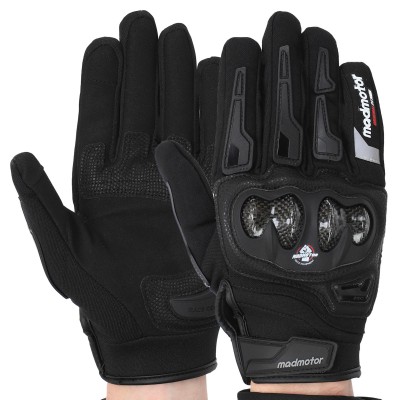Мотоперчатки MADMOTOR MT-06 защитные черные M-2XL