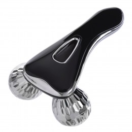 Массажер роликовый для лица и тела 3D лифтинг ручной 2 шарика Sport Trade 3D Massager CX-301 черный-серый