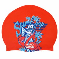Шапочка для плавания MadWave Junior FLAMINGO M057206 красный