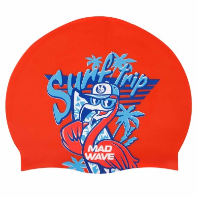 Шапочка для плавания MadWave Junior FLAMINGO M057206 красный