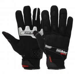 Мотоперчатки всесезонные MADBIKE MAD-03 защитные черные M-2XL