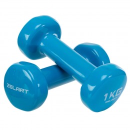 Гантели для фитнеса виниловые Zelart Beauty TA-5225-1 2шт 1кг цвета в ассортименте