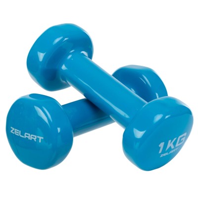 Гантели для фитнеса виниловые Zelart Beauty TA-5225-1 (2шт по 0.5кг) 1кг