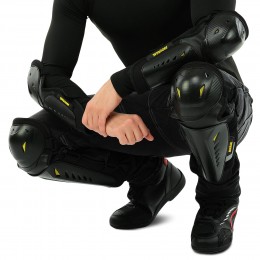 Комплект мотозащиты для коленей и локтей Sport Trade MAD RACING HG-01 черный