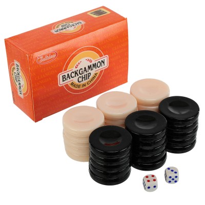 Набор для игры в нарды и шашки 30 фишек и 2 кубика Sport TradeSM-3208 фишка ø3см