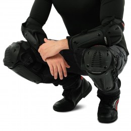 Комплект мотозащиты PRO BIKER HX-P01: наколенники и налокотники, черный
