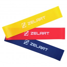 Набор резинок для упражнений ленты сопротивлений LOOP BANDS Zelart FI-8227 3шт цвета в ассортименте