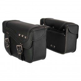 Мотокофры боковые Sport Trade HL613 Chopper, экокожа, 2шт, 28x27x12см, черные