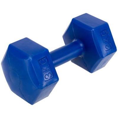 Гантель для фитнеса Zelart TA-4758-3 с PE покрытием 3 кг