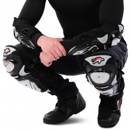 Комплект мотозащиты Pro Biker P-09 для коленей и локтей, черный