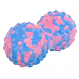 Мяч массажный двойной для МФР и самомассажа Duoball Sport Trade FI-0884 ø7см цвета в ассортименте