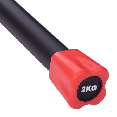 Бодибар Body Bar Zelart FI-1251-2 вес 2кг черный-красный