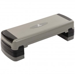 Степ-платформа для фитнеса и аэробики 3 уровня высоты Zeart FI-2585 (MD1705) 90,5x32,5x15-25см серый-черный
