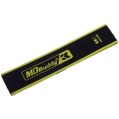 Резинка тканевая для упражнений LOOP BANDS MDbuddy FI-2621-M черный-салатовый