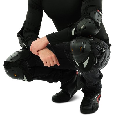 Комплект мотозащиты PRO-BIKER P32 для коленей и локтей, черный
