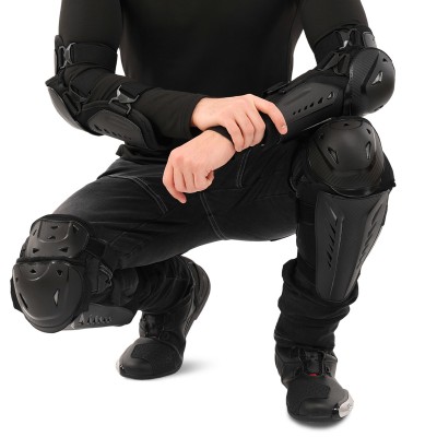 Комплект мотозащиты PRO-BIKER M-9334 (наколенники/налокотники) черно-желтый